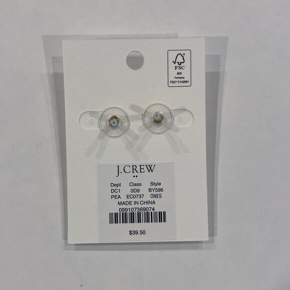 NWT J. Crew Tennis Racquet Drop Pearl Earrings - Picture 4 of 5